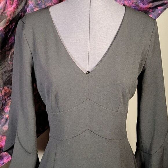 DKNY Bell Sleeve Little Black Dress Sz 2 - Picture 4 of 14